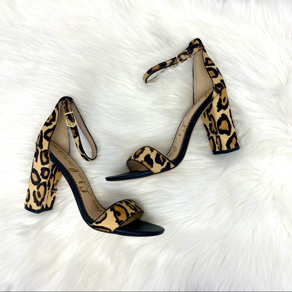Sam Edelman Shoes - Sam Edelman | Yaro Leopard Ankle Strap Heels